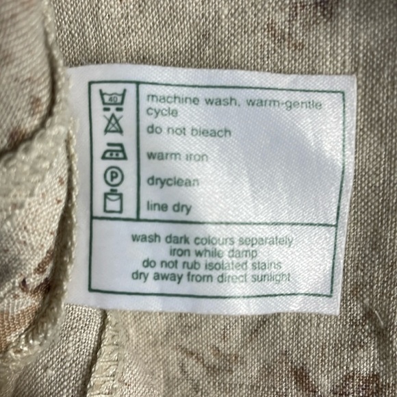 Vintage 90’s Y2k Laura Ashley 100% Linen Floral Skirt Size US 6 - Picture 6 of 7